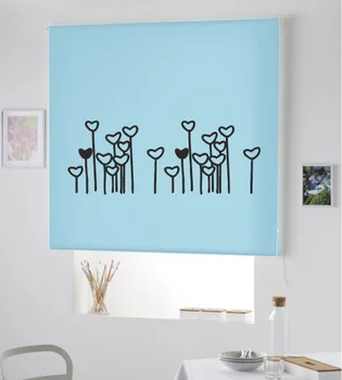 

Blind Iroa roll with drawing/Field of Hearts.! ROLLER BLINDS TRANSLUCENT! (SKY BLUE 100X175)