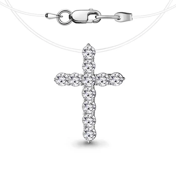

Aquamarine necklace with cubic zirconia, 925 sterling silver