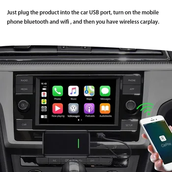 

Wireless USB CarPlay Dongle for Volkswagen Arteon Bora Magotan Sagitar T-Roc Android Multimedia Player iPhone Wired To Wireless