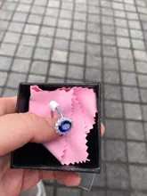 CZCITY-anillo de compromiso de Plata de Ley 925 con gema de rubí y zafiro, para mujeres