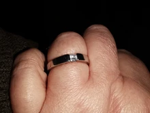 Anillo de compromiso con piedra tallada de princesa para mujer, sortija de boda, Color blanco/oro rosa, joyería para mujer, DFR400