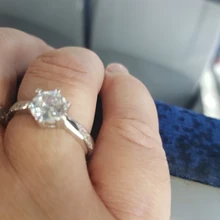 Anillos De Compromiso personalizados para mujer, anillos de circonia cúbica de Plata de Ley 925 para mujer, joyería de boda exquisita (RI103758)