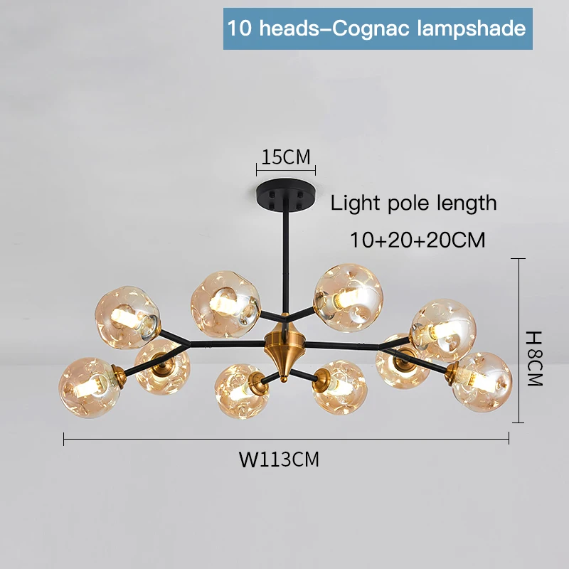 Nordic Ceiling Chandelier For Living Room Bedroom Dining Room Kitchen Glass Ball Pendant Lights Retro Design G9 Hanging Lamp cheap chandeliers Chandeliers