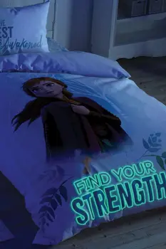 

Original Licenced Taç Disney Frozen 2, Elsa Double Sided, Flashing Glowing-Single Bed Cover Set-Manufactured in Turkey