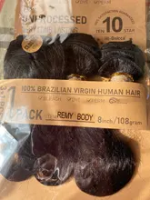 Htonicca-extensiones de pelo ondulado brasileño, pelo humano suelto profundo de 8 pulgadas, 100%, 3 mechones y extensiones de cabello de cierre, color negro Natural