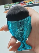7 tipos de brochas en forma de cola de pez para uñas, brochas cosméticas de fondo, polvo de limpieza suave para cuidado de uñas, herramienta de manicura