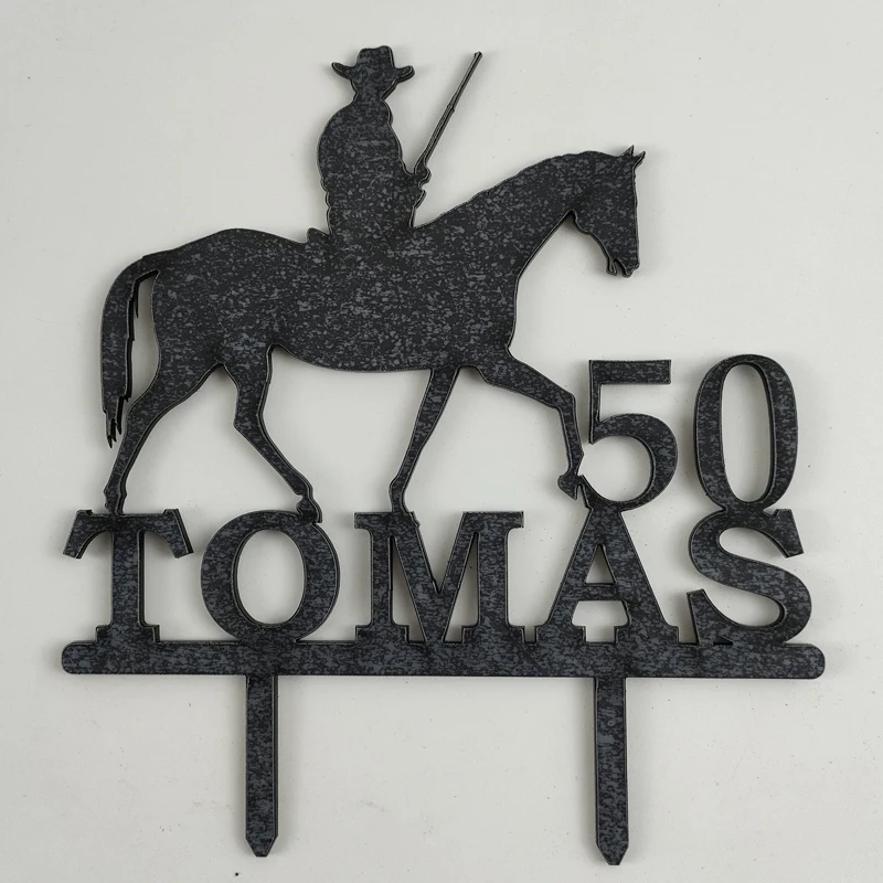 Decoration De Gateau D Equitation Personnalisee Pour Homme Avec Nom Age Pour La Chasse Pour Chasseur Fete D Anniversaire Aliexpress