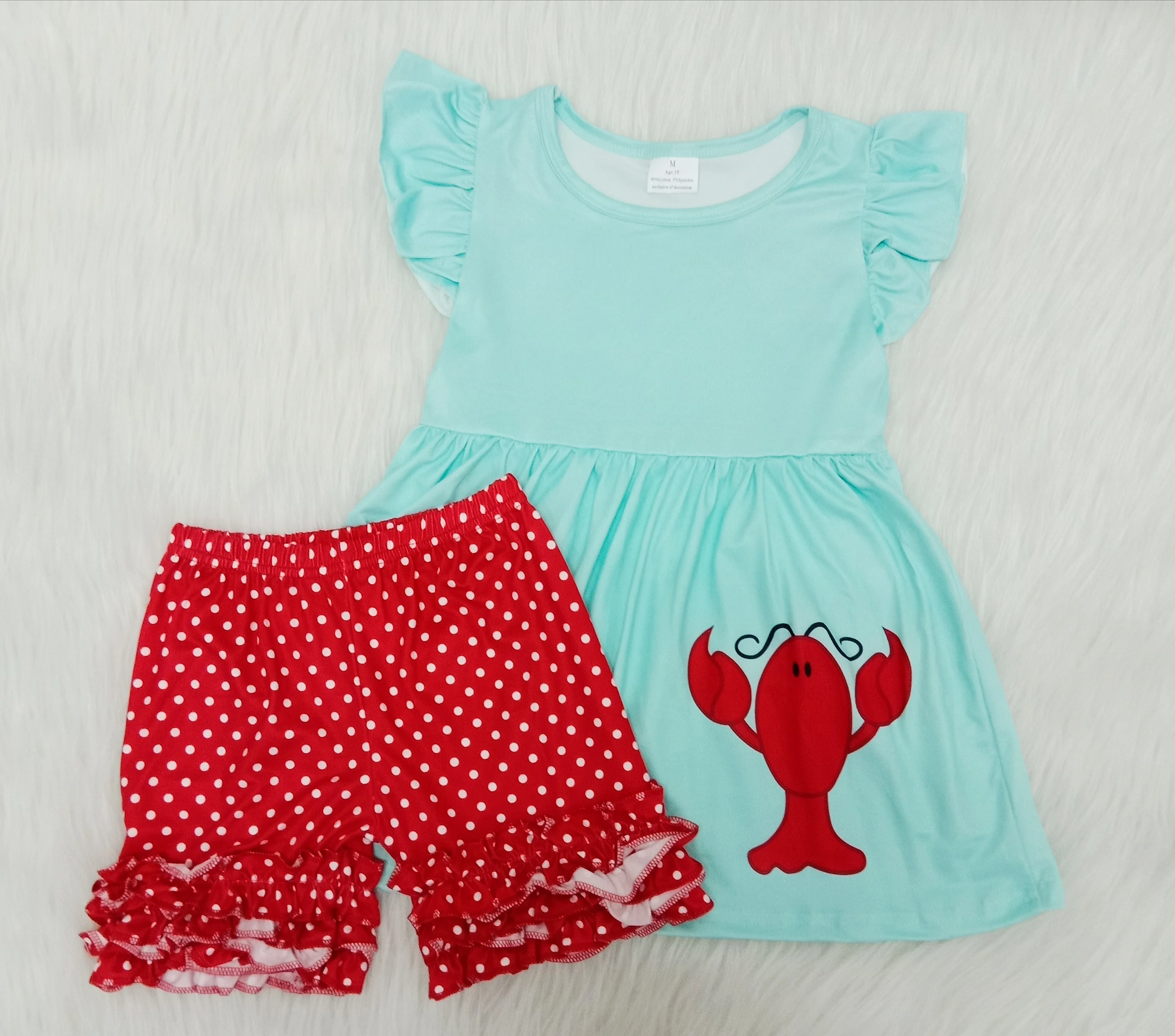 Baby Girl Kid Summer Toddler Outfits Clothes Ruffle Dress Top+Short Pants 2PCS Set Kids Sets | Детская одежда и обувь