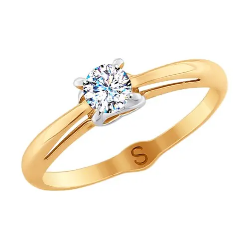 Кольцо SOKOLOV из золота со Swarovski Zirconia
