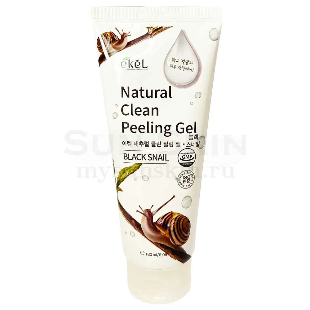 Ekel natural clean peeling gel black snail exfoliating скатка with муцином |