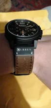 CURREN – reloj de pulsera deportivo para hombre, a prueba de agua, de cuarzo, militar, de cuero genuino, masculino