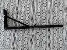 Soporte de ángulo de plegado triangular negro de 8-20 pulgadas, montaje en pared ajustable, estante de rodamiento duradero, Banco de Mesa para el hogar, bricolaje, 2 uds.