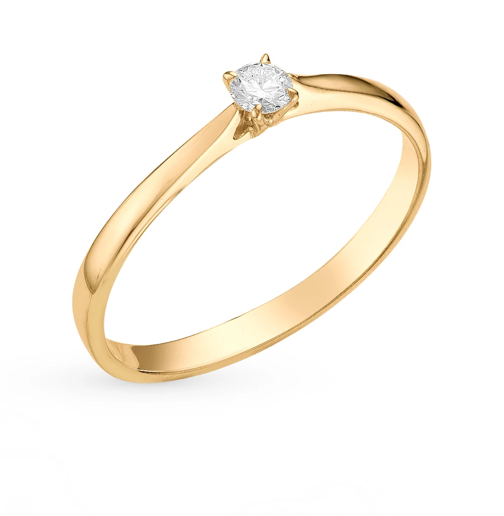 Золотое кольцо с бриллиантами SUNLIGHT проба 585
