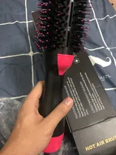 Cepillo secador de pelo 3 en 1, cepillo caliente de un paso, voluminizador, Alisador, rizador, secador de pelo