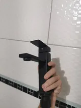 Bathroom Faucet Taps Tap-Crane Mixer Sink Deck-Mounted Lavatory Cold-Water-Basin Matte Black