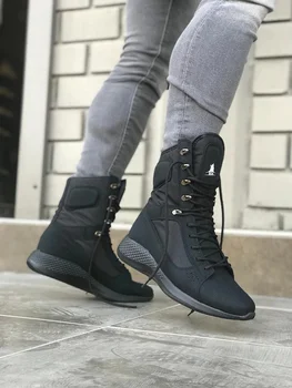 

BA0600 Laced Black Nubuck High Bottom Boxer Unisex Sports Mail 426229035