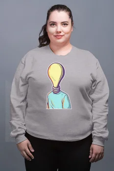 

Angemiel Wear Bulb-Head Gray Female Sweatshirt