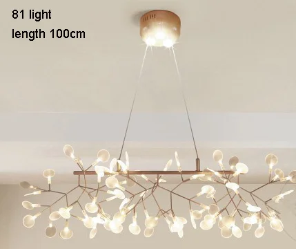 81 Light Sputnik Firefly Chandelier LED Pendant Lamp Ceiling Fixture Light 100cm 