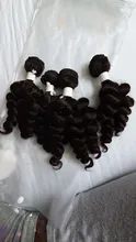 Synthetic-Hair Weaves Curly Funmi SOKU 4-Bundles One-Pack Two-Tone Extension High-Temperature-Fiber