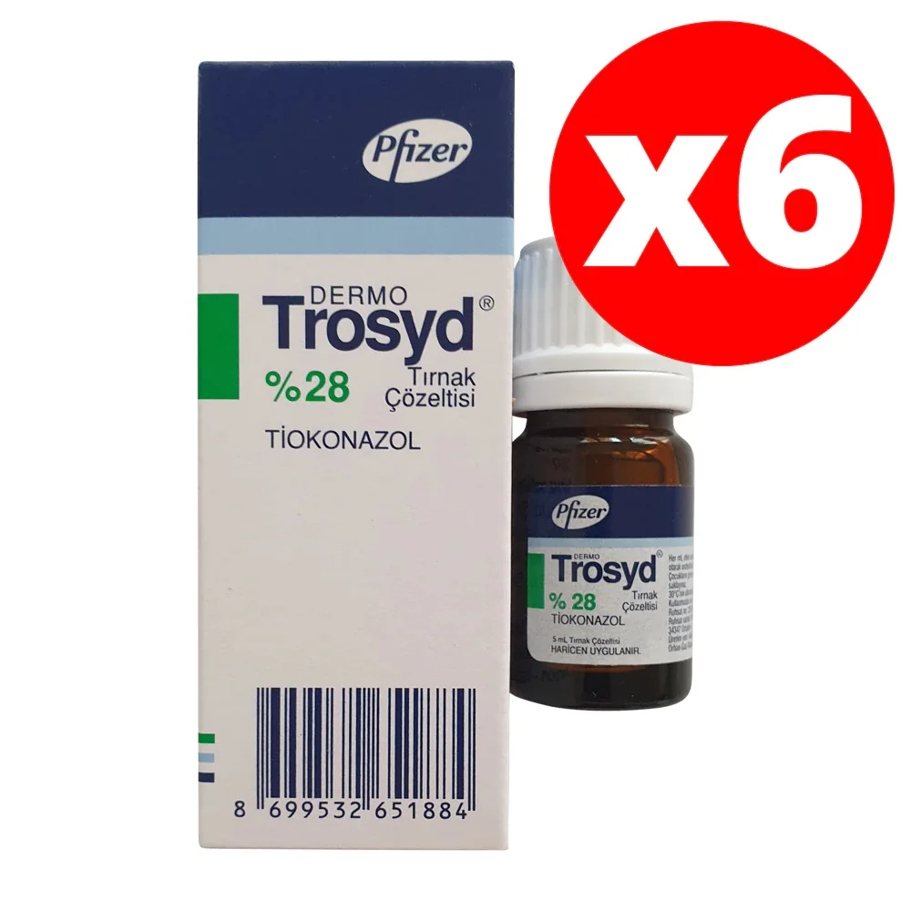 Раствор для ногтей Trosyd 5 мл 28%-Поверхностное лечение инфекций вызванных грибками