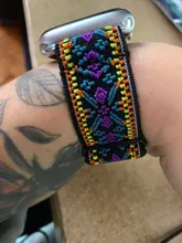 Correa de nailon elástico Bohemia para Apple Watch, banda elástica ajustable de 38mm, 40mm, 42mm y 44mm para Iwatch Series 6, 5, 4 y 3