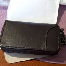 Wallet Pouch Key-Case Organizer Keychain Men Women Housekeeper Card-Bag Mini Cow-Split