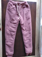 Trousers Harem-Pants Elastic Warm Winter Large-Size Women Loose Cotton Casual Solid Lambskin-Thicker