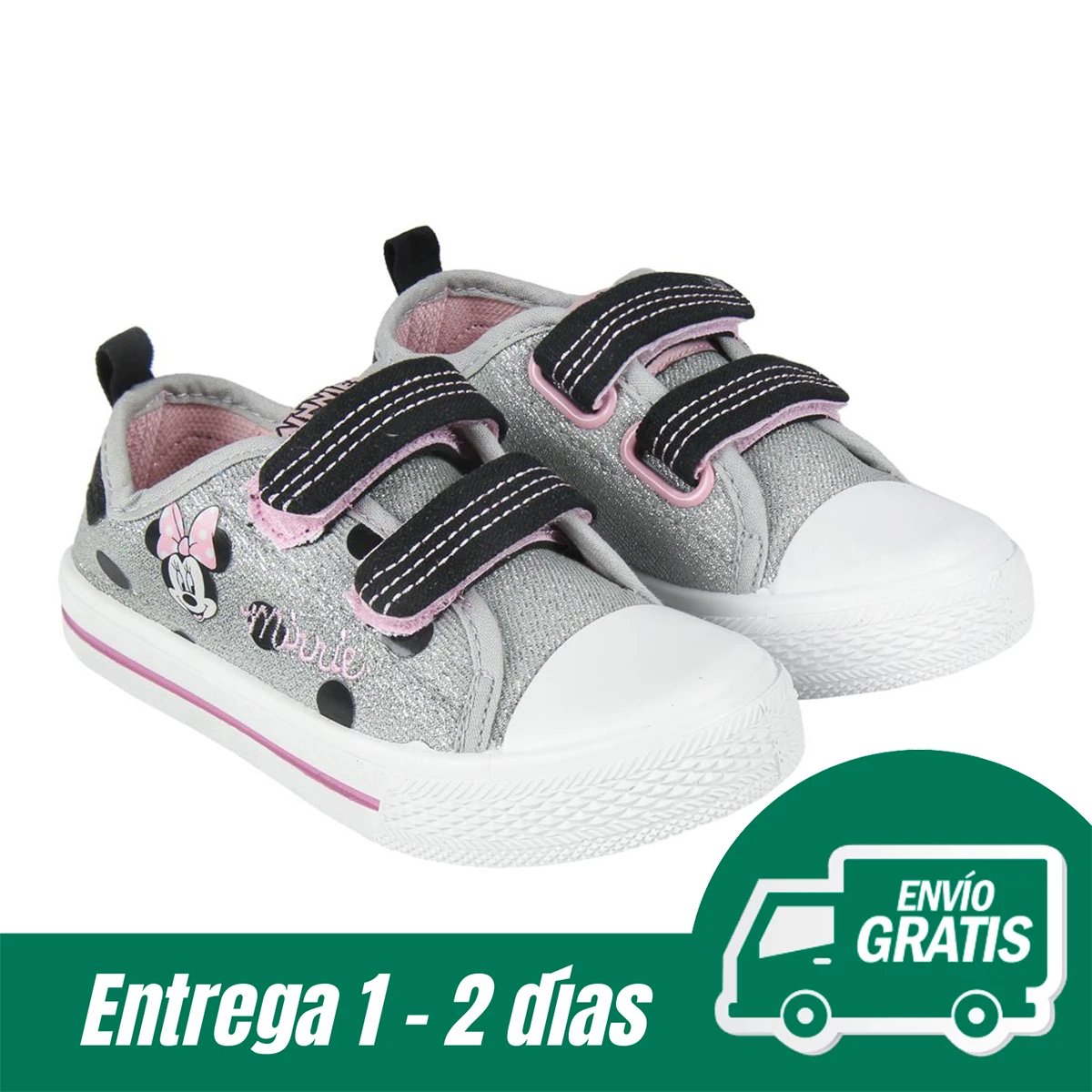 Cerdá de Minnie Mouse para Niña Color Plateado Brillantes, Bambas Minnie Disney Originales|Zapatillas deportivas| AliExpress