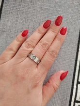 Anillo de compromiso de acero inoxidable y oro rosa para mujer, sortija de compromiso con cristales giratorios brillantes de lujo