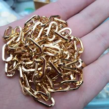 GUFEATHER C86, accesorios de joyería, cadena de bricolaje, chapado en oro de 18k, 0,3 micras, collar de pulsera de bricolaje, hecho a mano, fabricación de joyas, 1 m/lote