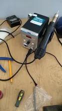Pistola de aire caliente 858D, estación de soldadura 2 en 1, 700W, 110V, 220V, BGA refundido, SMD, SMT, herramienta de reparación de soldadura, pistola de calor, LED Digital