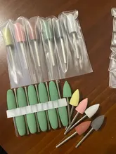 ERUIKA 6 unids/set de goma del taladro del clavo de fresado para manicura poco Flexible pulidora máquina Archivo de clavo eléctrico herramientas de arte