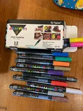 Rotulador metálico de 12/24 colores a elegir, punta fina Extra de 1,8-2,5mm y 3,0mm, rotulador permanente no tóxico, para su arte