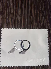 ANENJERY plata esterlina 925 1 par 26 alfabeto carta pendientes de aro inicial Zircon pendientes para Mujeres Hombres joyería de nombre S-E1169