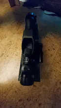 Fire Wolf-Mira iluminada telémetro para caza, rifle de retícula holográfica, visor de 4 retículas, láser rojo de 20 mm, ideal cacería, 4-12x50