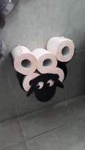 Toilet Roll Holder Sheep Wall Mount Black Metal Toilet Paper Wc Tissue Storage