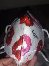 Mascarilla facial KN95 de 5 capas, desechable, transpirable, a la moda, personalizada, con estampado personalizado, FFP2, 10 Uds.