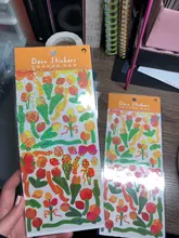 Mr. Paper-pegatinas de hoja lisa, 8 diseños, 1 unidad/bolsa, estilo Ins, Serie de lenguaje de flores, cuentas de mano creativas, Material de decoración DIY