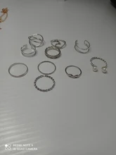 Conjunto de anillos de perlas de Color dorado y plateado bohemio para mujer, sortija abierta con giro geométrico, anillo abierto, joyería con abalorio