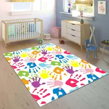 Else синий красный желтый зеленый краски цветной ручной 3d принт нескользящие микрофибры детская комната декоративные области коврик