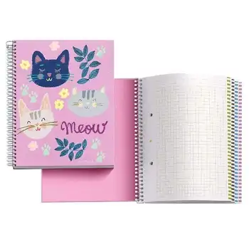 

Notebook 4 miquel rius 46193 jordi labanda meow - a5- 120 sheets 70g/m2 - 30 sheets per color-grid 5*5-carton covers