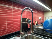 Grifo de fregadero de cocina, mezclador de agua fría y caliente montado en cubierta, modo doble Caño extraíble, rotación de 360, negro, multicolor