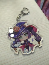 LLavero de Anime Genshin Impact Venti Hutao Zhongli Diluc Xiao Man para mujer, accesorios, bolso colgante, regalos del anillo