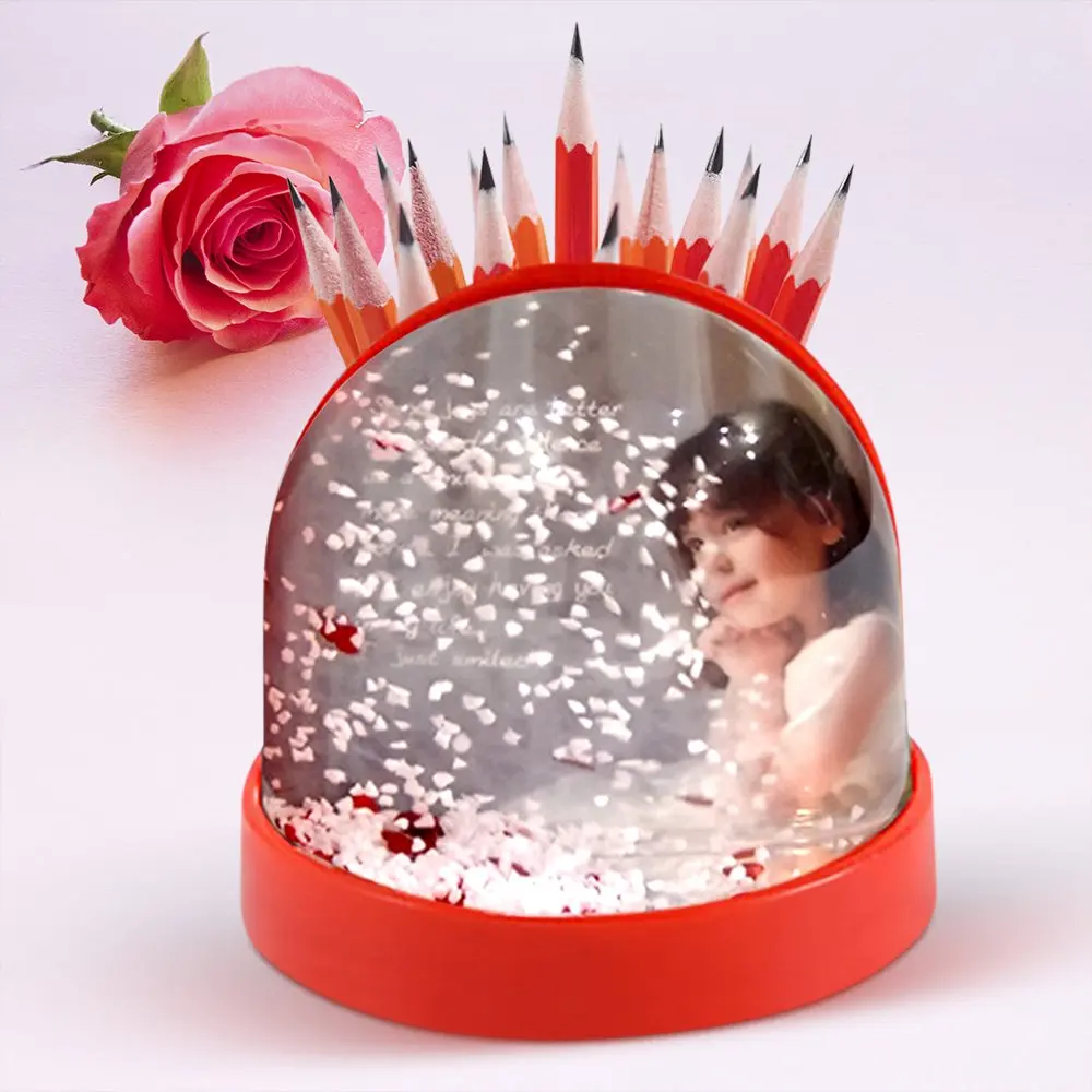 Personalized Penholder Snow Globe Reliable Quality Customized Design Cost-Effective New Year Christmas Gift Special Occasions Dear |
