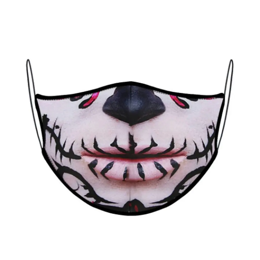 Face Mask Dust-Proof Protective Mask Adult Children Washable Adjustable Cloth Mask Hanging Ear 3D Pattern Comfortable Fit