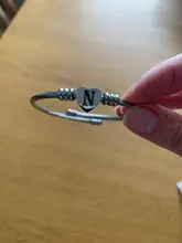 Heart-Bracelets Bangles Jewelry Alphabet Stainless-Steel Customized Silver-Color Woman