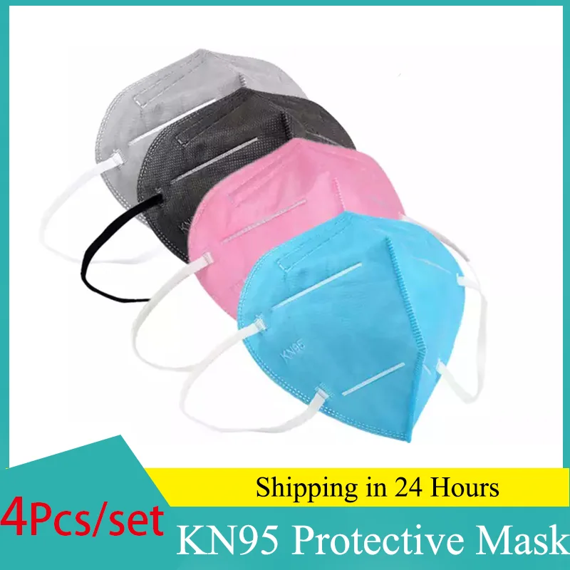 Fast Shipping Adult FFP2 KN95 Mask Mascarillas KN95 Breathable Black Gray PM2.5 Dust Protective Face Mask afbeelding