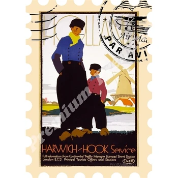 

Netherlands souvenir magnet vintage tourist poster