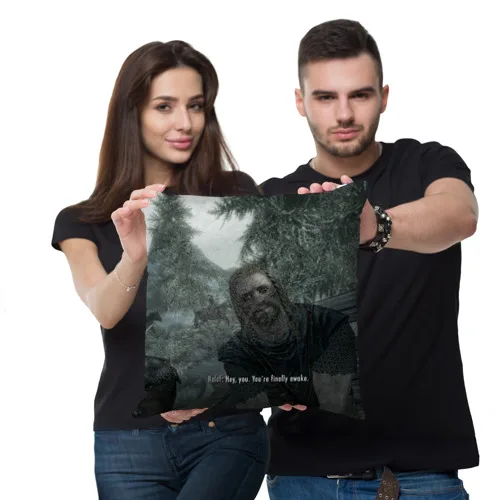 Pillow 3d Hey You You Re Finally Awake Decorative Pillows Aliexpress