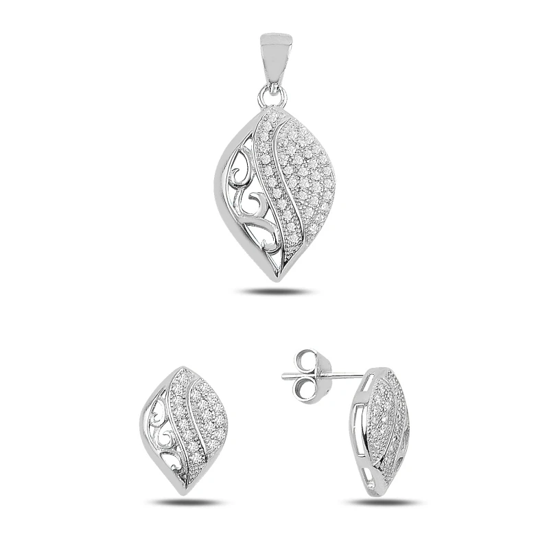 

Silver 925 Sterling Zircon Cubic Zirconia Set